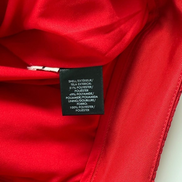 Ann Taylor Textured Red Pleated Fit Flare Skirt Size 0 Seasonal Colorful Holiday - Picture 6 of 9